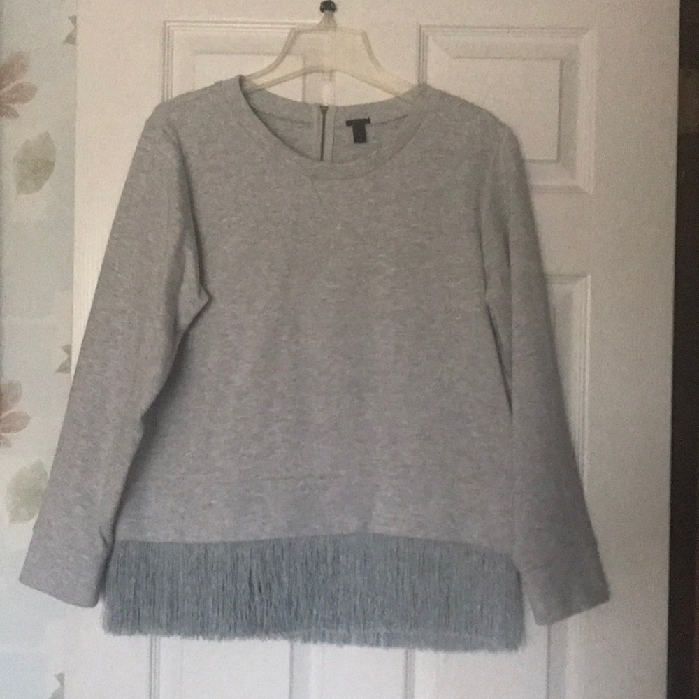 Sweatshirt style embellished top from J Crew